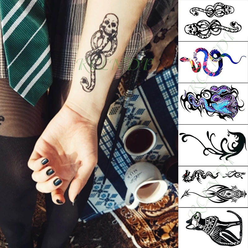 Водостойкая временная татуировка наклейка лиса компас животное дерево поддельные тату рука ноги флэш-тату художественные татуировки для детей Девушки Мужчины Женщины