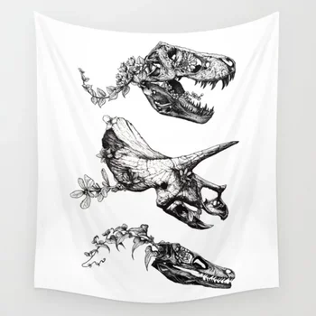 

Jurassic Bloom Wall Tapestry Bedspread Coverlet Curtain Towel Throw Comfort Air Condition Polyester Reading Comfy Tapestries