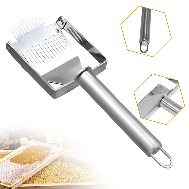 Недавно Нержавеющая сталь нож-скребок для пчеловодов вилка Пчеловодство Мед для распечатывания сотов пчелиный улей лопаты