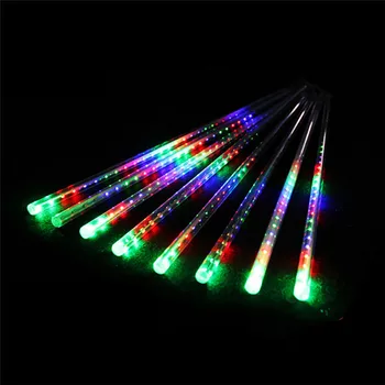 

30cm LED String Light Falling Star Drop Lights Meteor Icicle Holiday Night Decaration Lamp for Outdoor Garden Trees Waterproof