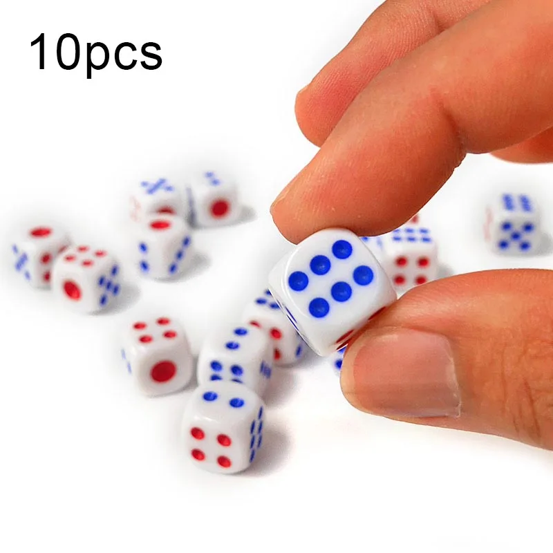 Новые 10 шт Стандартные Пластиковые мм игральные белые кости Die Bar игровые