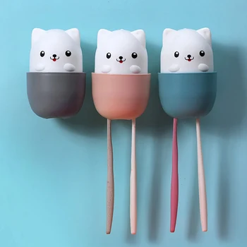 

Bathroom Toothbrush Cup Wash Cup Set Cartoon Toothbrush Holder Combination Cute Mouthwash Cup