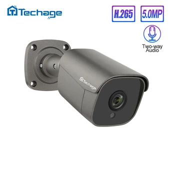 

Techage H.265 5MP FULL HD Security POE IP Camera Two Way Audio AI Camera IR-CUT Outdoor Video Surveillance for ONVIF NVR System