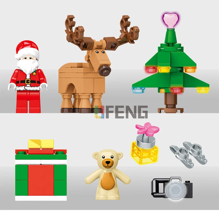 City Creator Christmas book Building blocks Sets Winter Village House Crystal figure Bricks Kits Toys Kid Christmas Gifts
