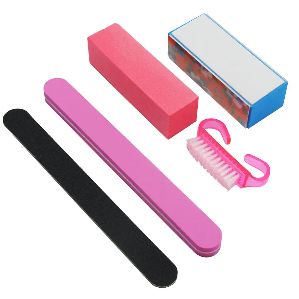 

Professional Nail File 5PCs Nail Buffer For Manicure Tools Polisher Buffs For Pedicure Brush Clean Tools Set Files