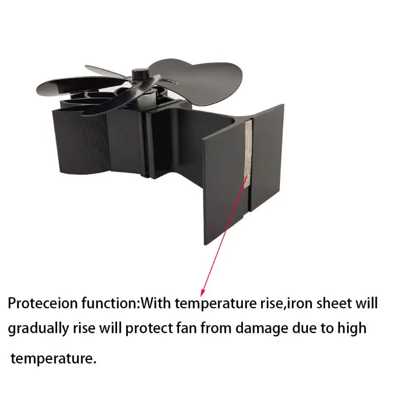 5 лопастей Тепловая печь утолщенный камин экологичный тепловентилятор для дома E7CB