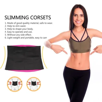 

Women Adult Solid Neoprene Healthy Slimming Weight Loss Waist Belts Body Shaper Slimming Trainer Trimmer Corsets 2018 NEW SELL