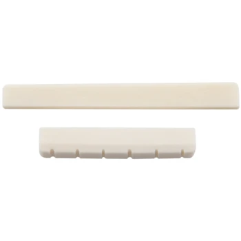 

Classical Guitar Bone Slotted Saddle Nut Set