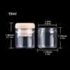 5pcs 10ml 30*30mm Mini Glass Bottles Glass Jars with Solid Wood Caps Spice Jars Glass Vials Glass vessels Potion Bottles 2