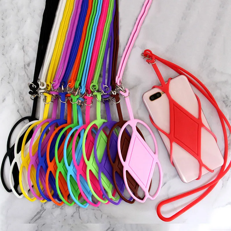 

New Universal Silicone Mobile Phone Strap Holder Phone Case Neck Strap Necklace Sling For Smartphone Mobile Phone Strap