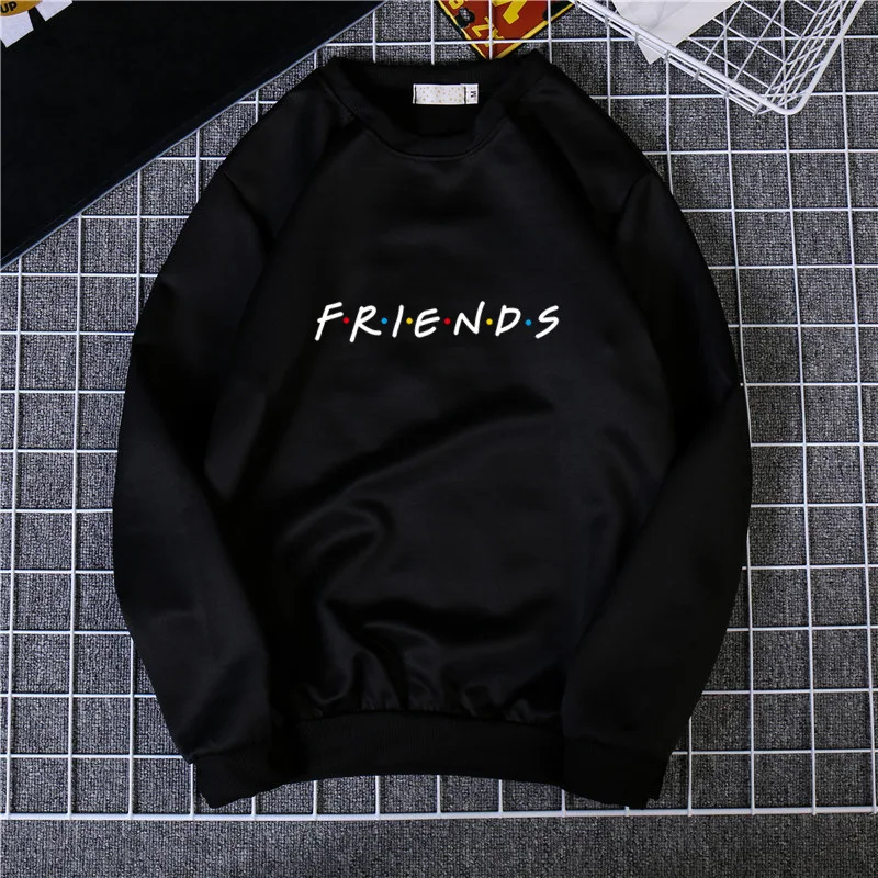 Womens Letters FRIENDS Print Long Sleeve Hoodie Sweatshirt 5 Colors S M L XL Brand New 2021 Ladies Slouch Pullover Jumper Tops