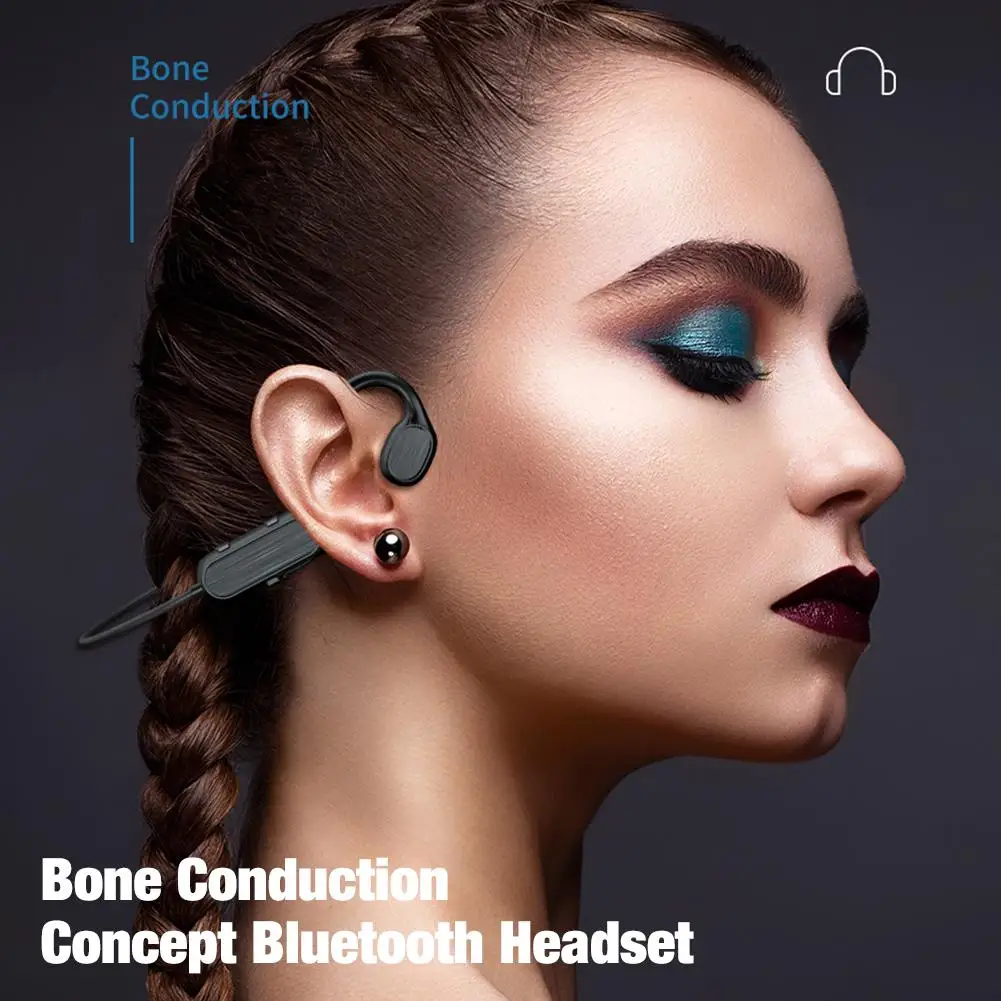 Bluetooth 5 0 Wireless Headphones Bone Conduction Earphone Outdoor Sport Headset With Microphone Handsfree Headsets