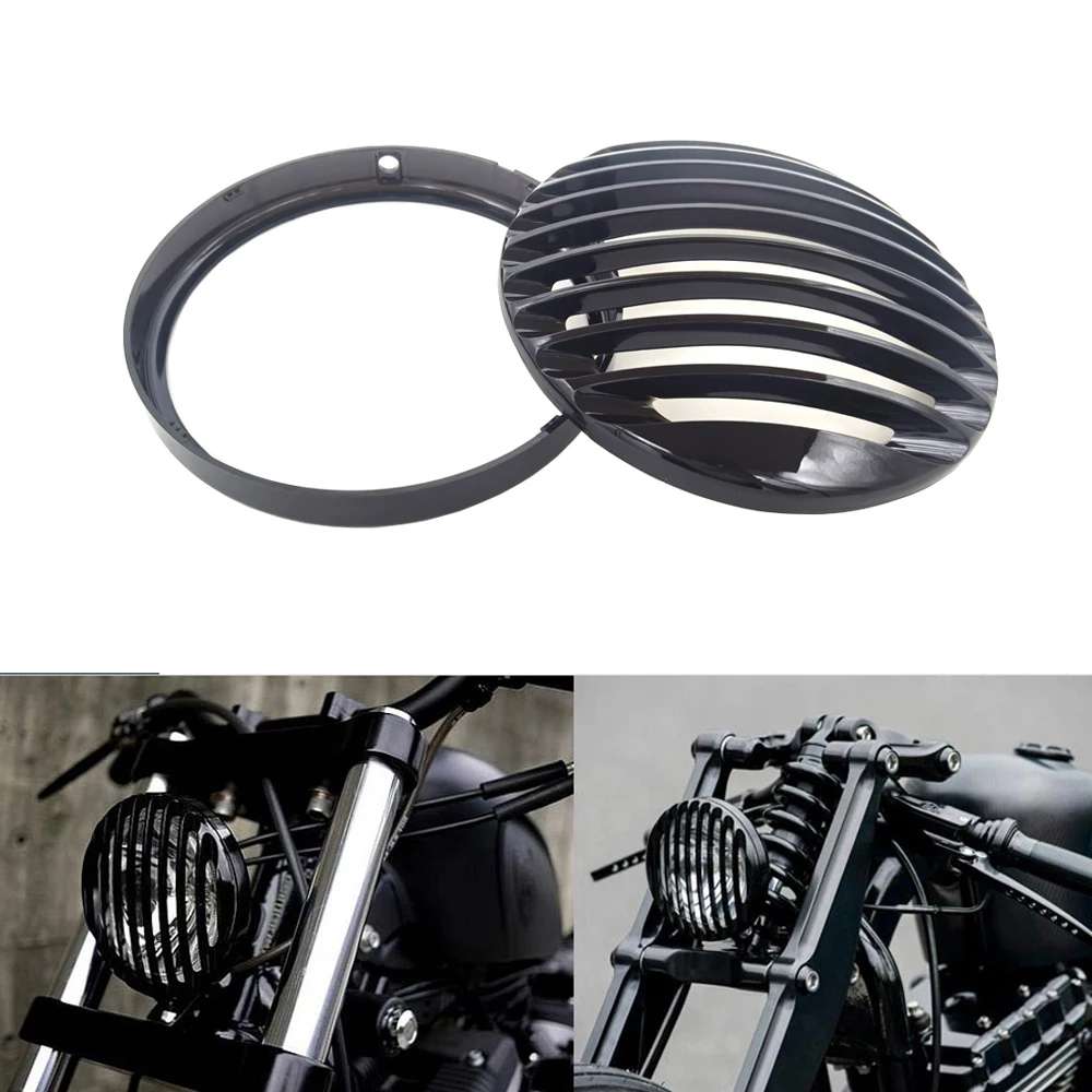 Накладка на гриль для светодиодной фары 5 75 дюйма дюймов 3/4 мотоцикла Harley Sportster XL 883