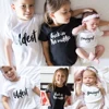 Sibling Shirts Set of 3 Big Middle Little Oldest Middle Youngest 3rd Baby Youngest Baby New Addition New To The Crew Tops Tee 1