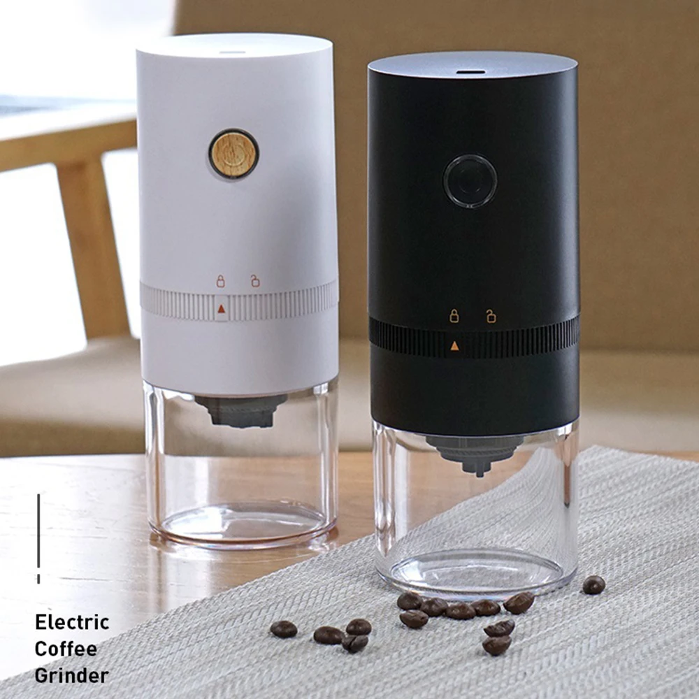 Electric Burr Coffee Grinder,Portable Single Serve Coffee Maker with  Insulated T