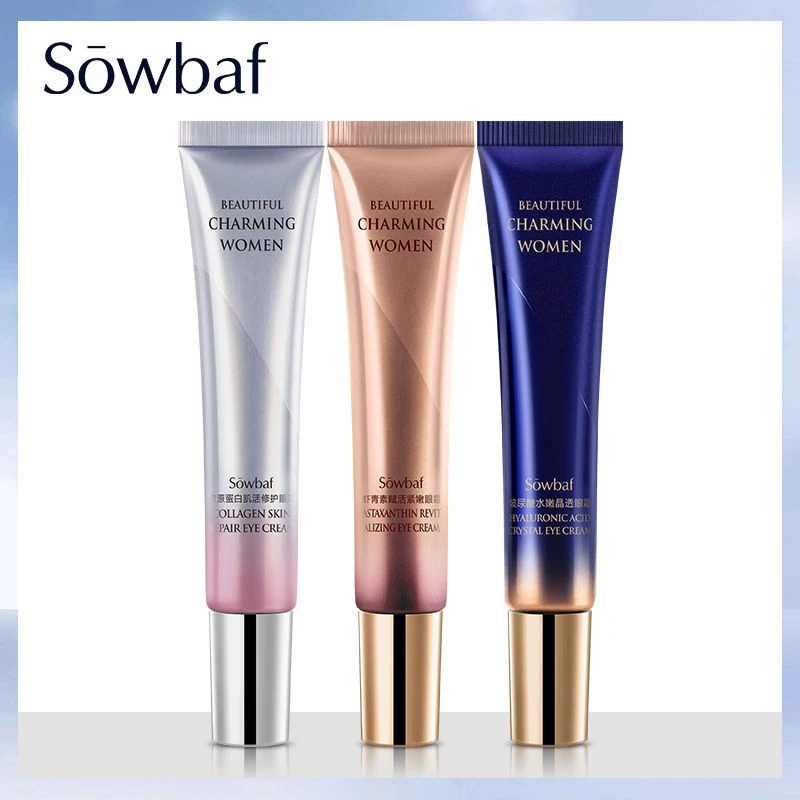 

Sowbaf Collagen Repair Eye Cream Hyaluronic Acid Astaxanthin Eye Cream 20g Anti-Ageing Preventing Wrinkle Facial Skin Care TSLM1