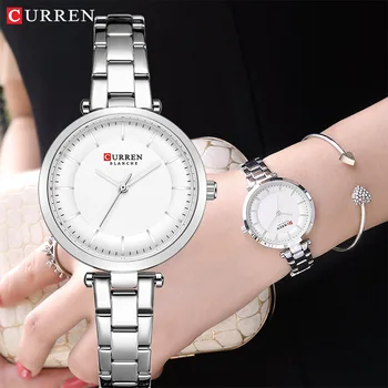 

CURREN Luxury Brand Minimalist Quartz Rose Gold Watches Women Bracelet Watch Casual Slim Clock for Ladies Wristwatch with Steel