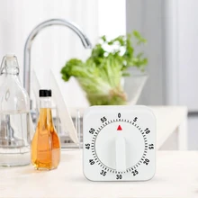 NICEYARD белый квадратный 60 минут кухонный таймер механический с таймером обратного отсчета Сигнализация напоминание кухонные принадлежности для приготовления пищи
