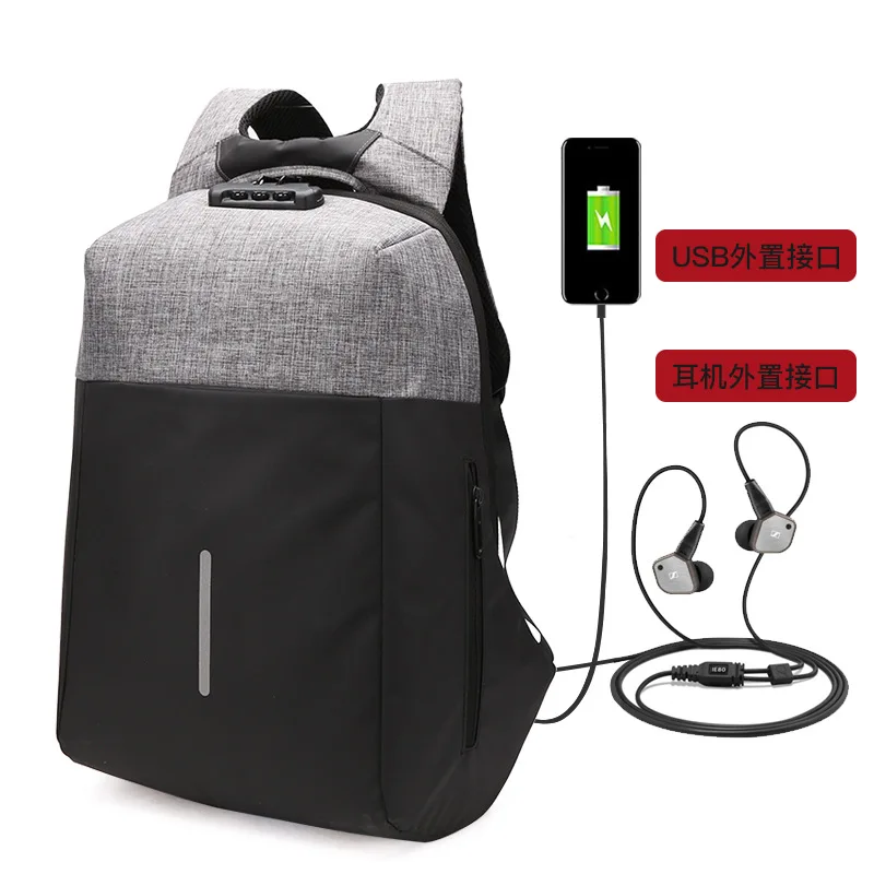 

Multi-functional Anti-theft Backpack Business Computer Bag Large Capacity Fashion Smart USB Charging College Student School Bag