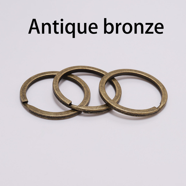25 28 30 mm Bronze Gold Color Keyring Split Ring Plated Key Ring For DIY Llaveros clasp Findings Jewelry Making