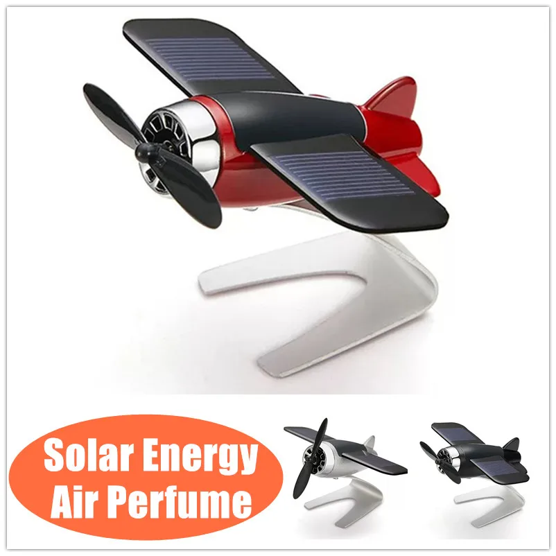 

Solar Toy Car Airplane Aromatherapy Car Fragrance Diffuse Solar Aircraft Interior Perfume Aluminum Alloy Air Force Car Decor