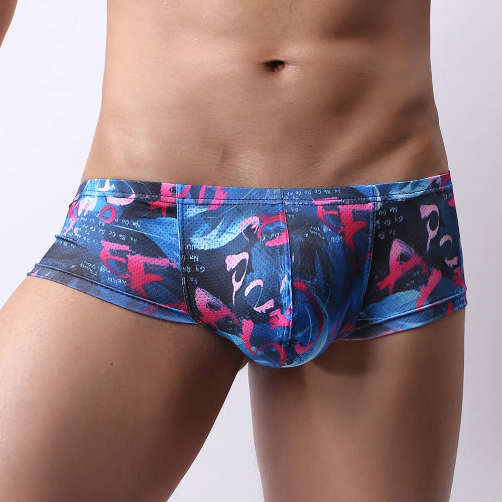 Calzoncillos bóxer de tiro bajo para hombre, ropa interior, Sexy, cómoda, transpirable, con bolsa para Bikini, bragas suaves ► Foto 2/6