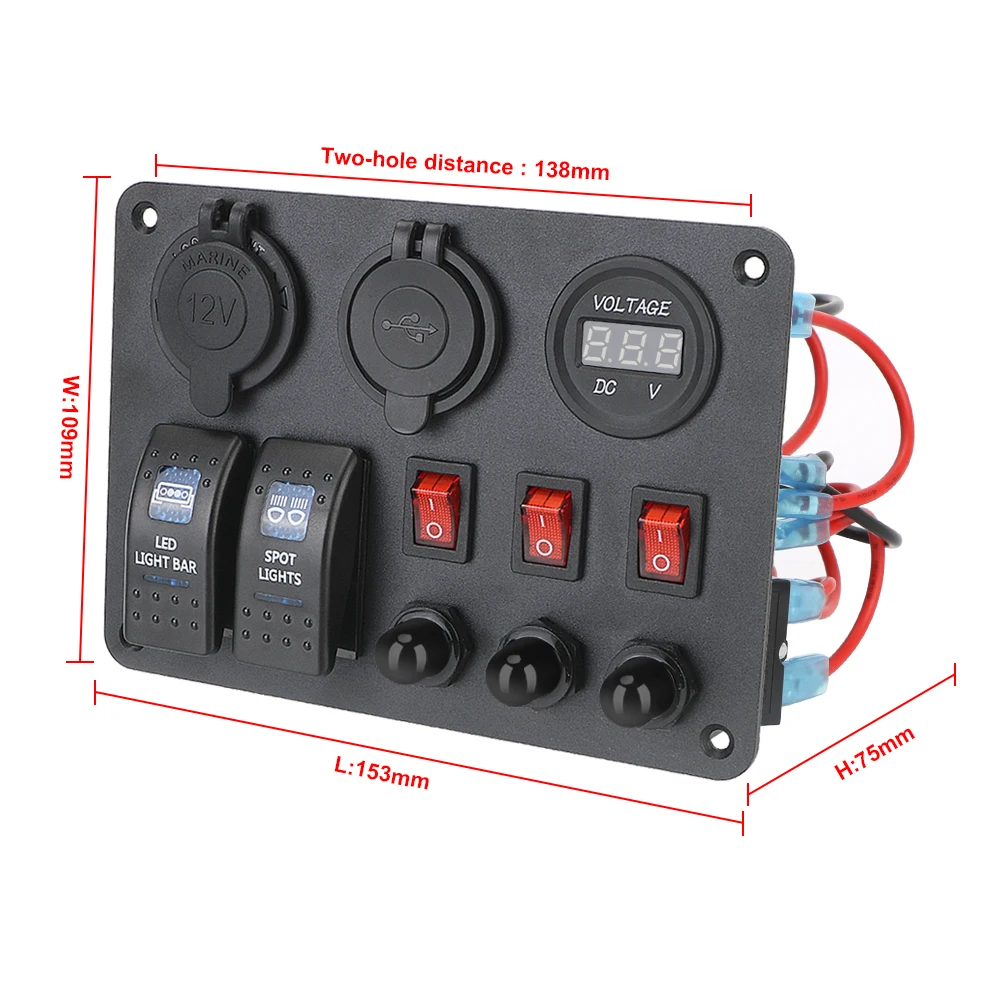 KFZ-Bordsteckdose 12 Volt mit Staubkappe und Halter für 22mm (7/8) und  25,4 mm