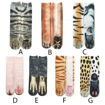 

Adult Unisex Sock 3D Digital Simulation Printed Cute Animal Paws Foot Hoof Socks