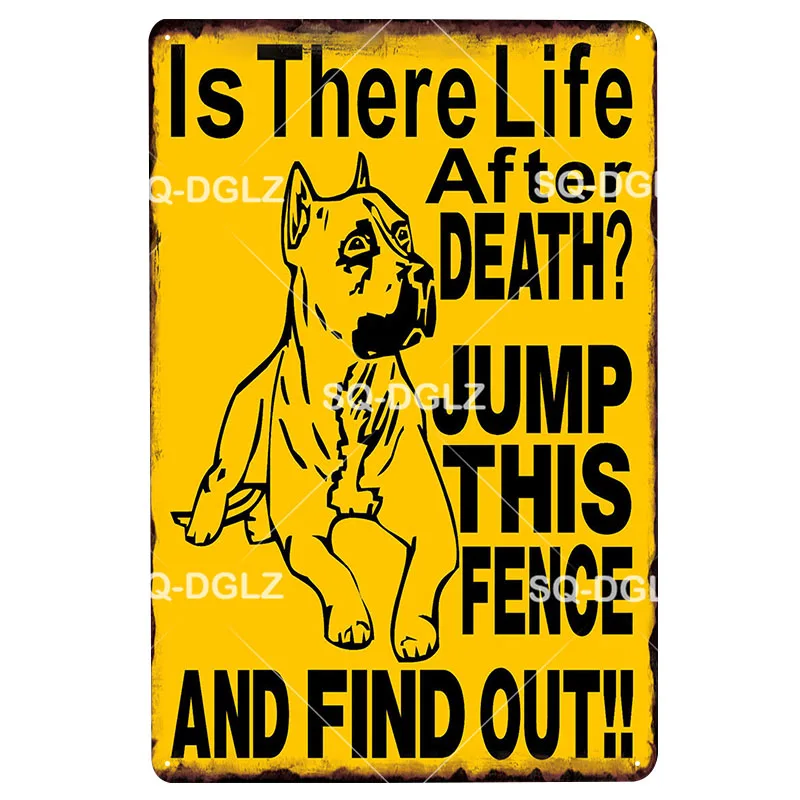 Danger Dogs металлическая табличка, винтажный декор, украшение для паба, бара, Жестяная Табличка, предупредительный плакат, домашний декор - Цвет: 2331