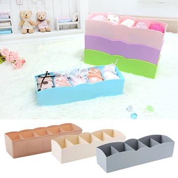 

1pc Storage Box 5-grids Multi-function Plastic Drawer Organizer Underwear Closet Bin Clothes Storage Organizer BB160B14