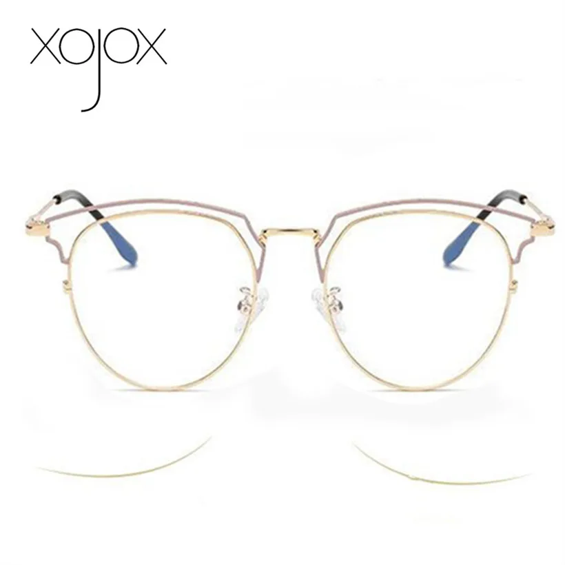 XojoX новые круглые женские очки с оправой, прозрачные Ретро винтажные очки для глаз, плоское зеркало в раме, очки
