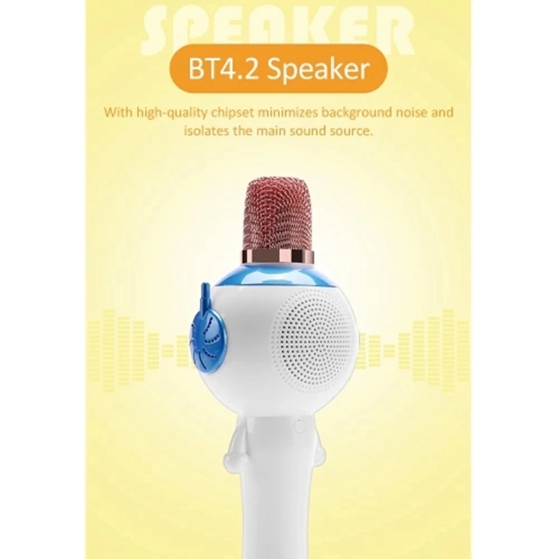 L838 детский беспроводной микрофон караоке плеер BT4.2 динамик для iPhone IPad Android смартфон ПК