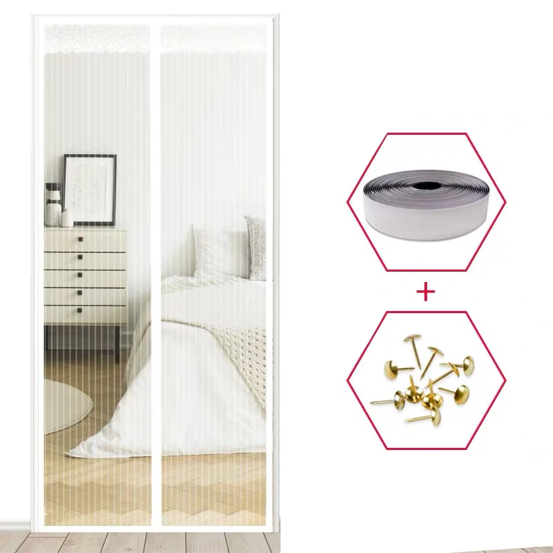 

High Quality Magnetic Mesh Summer Anti-Mosquito Curtains Encryption Mosquito Net On the Door Magic Magnets Screen Door Curtain