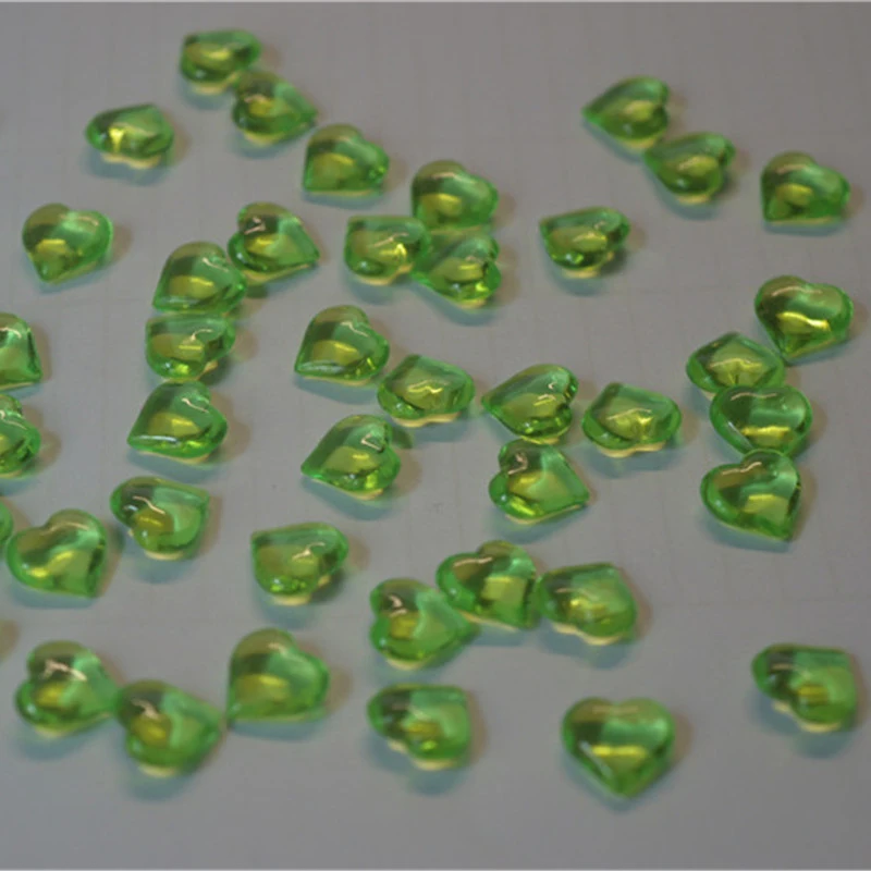 bright green 100 шт 10*4 мм 17 цветов в форме сердца акриловая Хрустальная пешка шахматная игра для маркеров настольные игры аксессуары 10 цветов - Цвет: bright green