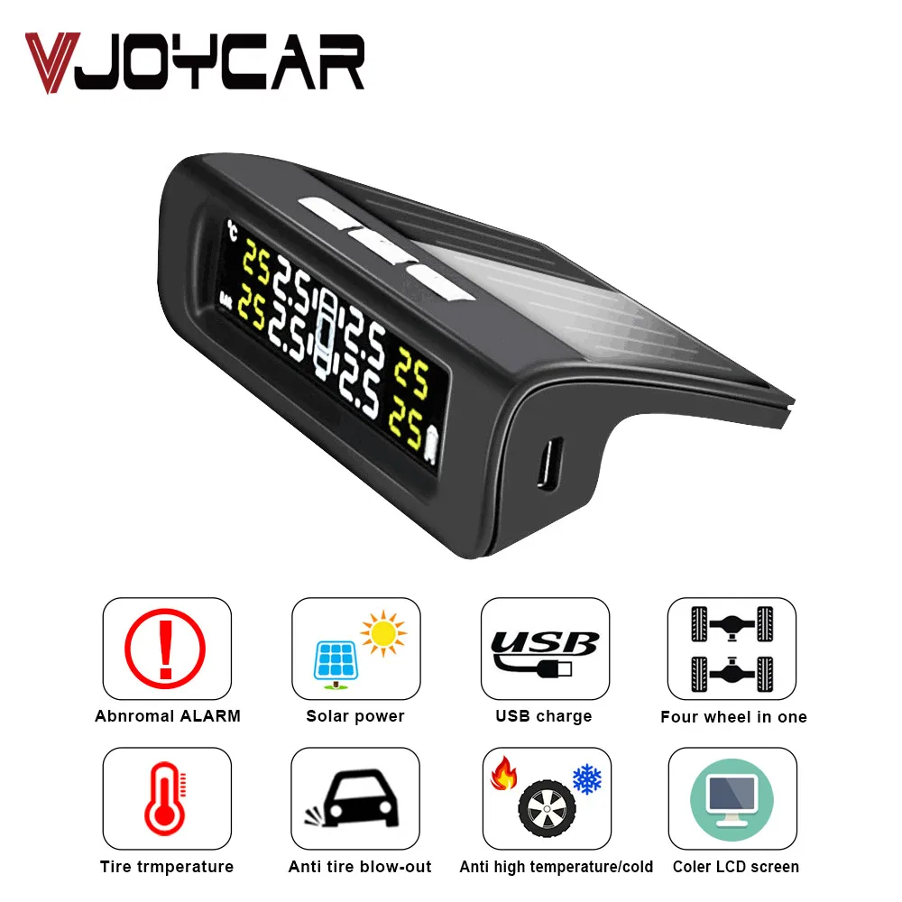 Универсальная TPMS беспроводная система контроля давления в шинах Солнечный