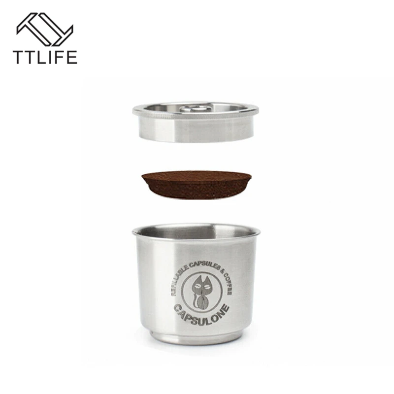 TTLIFE многоразовая кофейная капсула Pod Resuable фильтр чашка подходит для Illy кофемашина Металл Нержавеющая сталь кофе капсулы инструменты