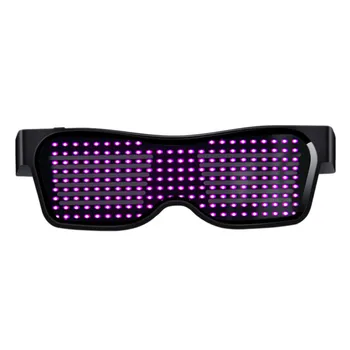 

Disco/ Wine Bar Dynamic Flashing LED Glasses Raves APP Customizable Light Up Glass USB Charging Party LED glasses