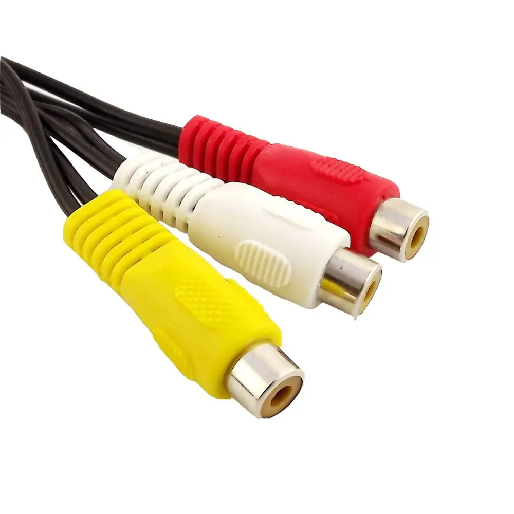 1 шт. 3RCA гнездовой разъем на 6RCA штекер Мама папа y разветвитель аудио видео av