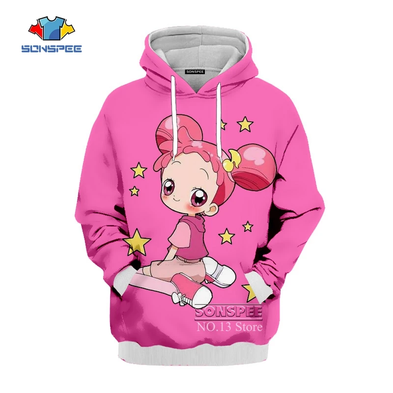 SONSPEE Ojamajo Doremi Harajuku Men Women Unisex 3D Clothes Hooded Hoodies Plus size 7XL Cap Hoody Sweatshirt jumper Cartoon ins (5)