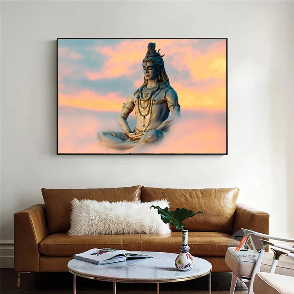 Shiva настенные картины на холсте буддистское украшение для дома холст