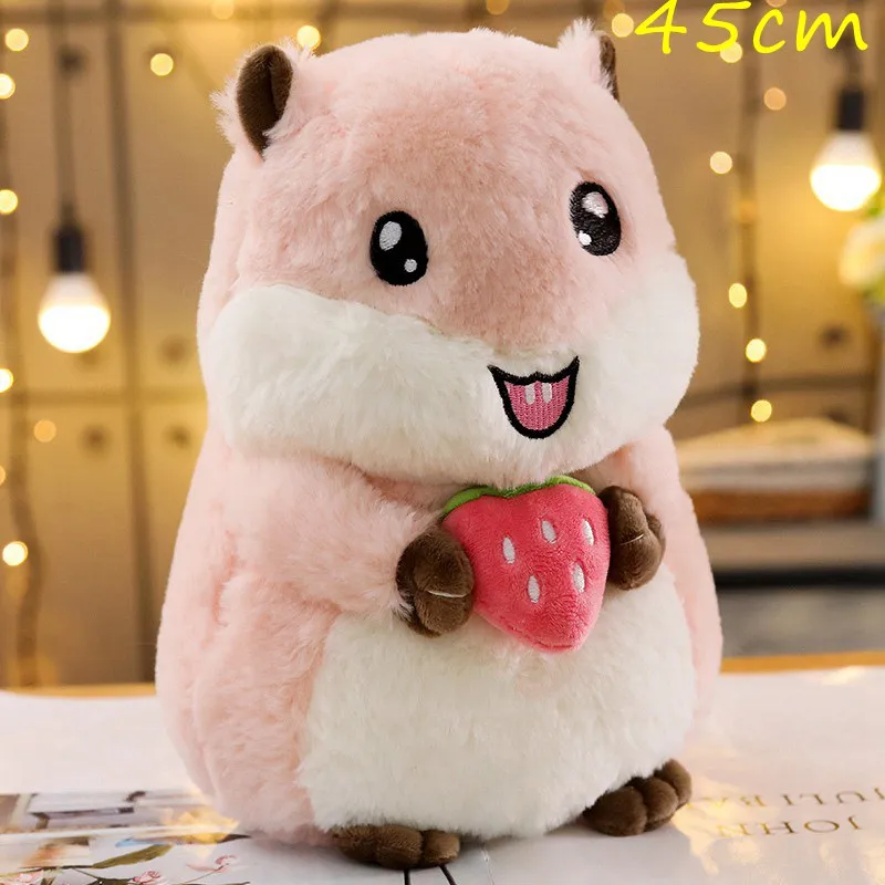 28 мм/45 мм/55 см хомяка с закуска плюшевые игрушки мягкие мультфильм кукла мышка домой подушку хандварм с Одеяло детей; подарок для девочек - Цвет: Pink-45cm Doll