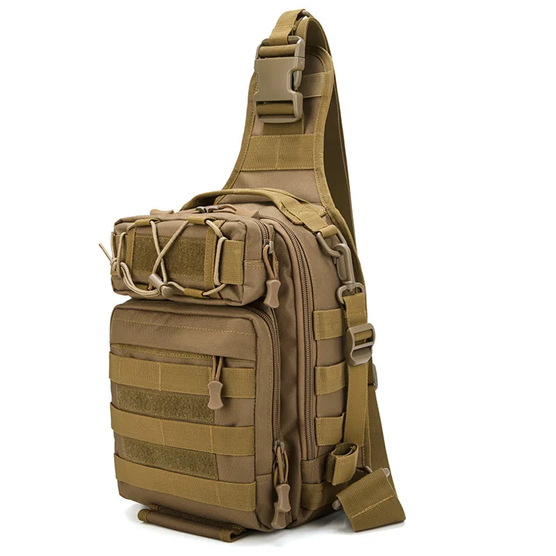 

Lure Bag Camouflage Fishing Bag Multi-functional Tactical Backpack Men's Outdoor Travel Shoulder Bag Large Bust Bag Cross-body B