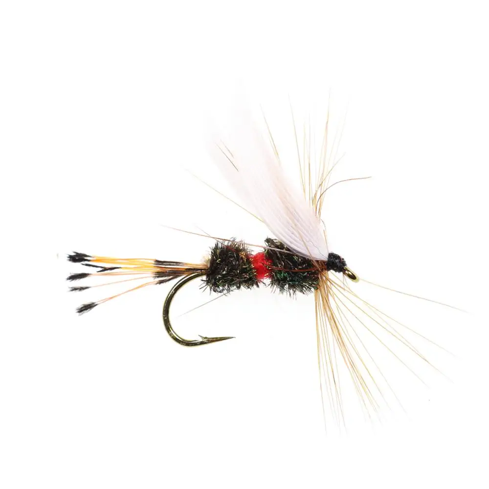 Vampfly 10pcs/pack #10 Fly Fishing Lure Royal Coachman Dry Flies For Trout Greyling Char Fishing Bait Lure