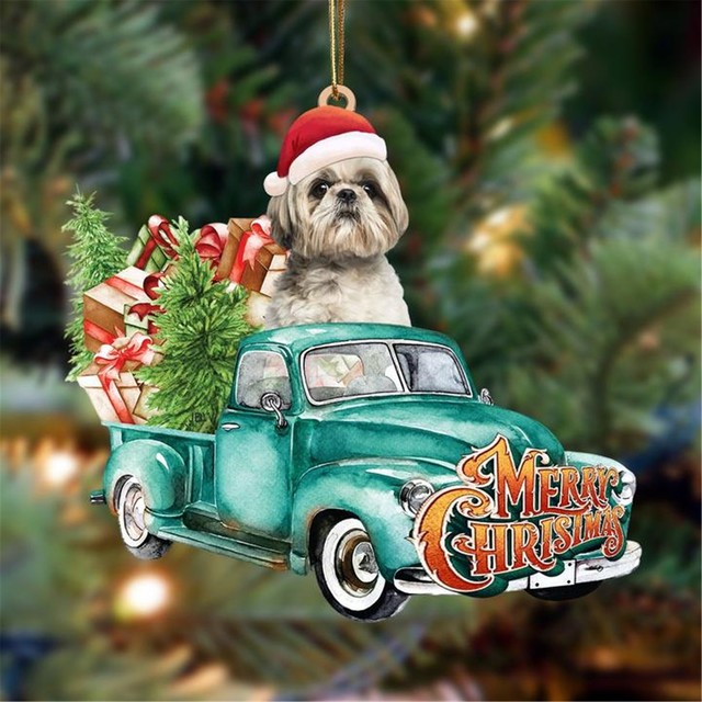 Dog Christmas Tree Pendant Santa Christmas Decorations For Tree Christmas New Year Home Decor Елочные Игрушки На Елку
