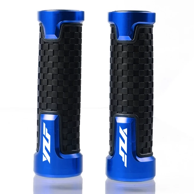 CNC 22MM Motorcycle Handlebar Grips Handle Bar Cap End Plugs For Yamaha YZF R1 YZF R6 YZFR6 YZF R125 YZFR15 R25 YZF R3 YZF R25 blue
