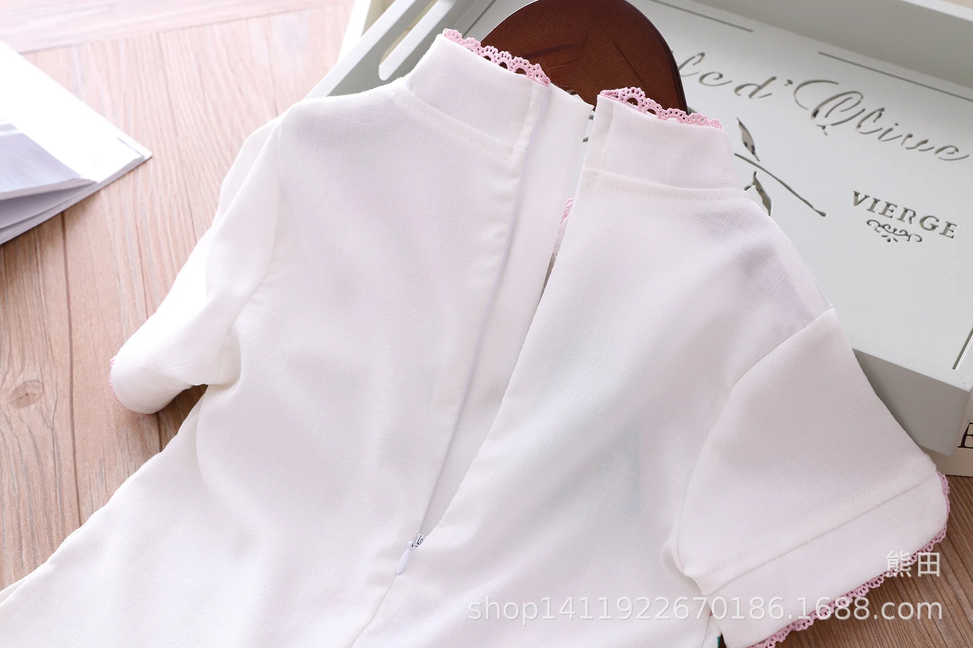 Spring Summer New Style Children Chinese Clothing Cotton Linen Short Sleeve CHILDREN'S Suit Chinese-style Handmade Frog Girls Ch