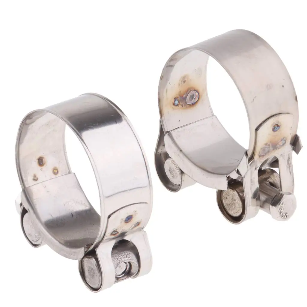 Exhaust Clamp Clip Stainless Steel Muffler Silencer Clamps for Motorbike