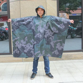 

Thickened Raincoat Tent Mat Poncho Outdoor Hiking Camping Hunting Hooded Travelling Easily Carrying Durable Parts