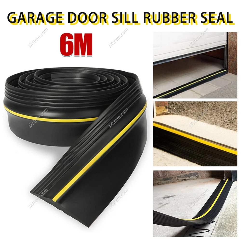 Description Picture 2 of item6m Solid Garage Threshold Door Weather Rubber Seal Strap Floor Seal Waterproof Dustproof Special PVC Rubber Strip