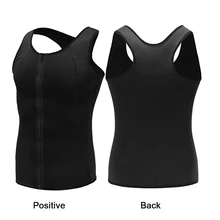 Приталенный тренировочный костюм для фитнеса и тренажерного зала, Корректирующее белье, майка для похудения, неопреновый Модный Корсет, термо пот, Корректирующее белье для тела, мужской жилет